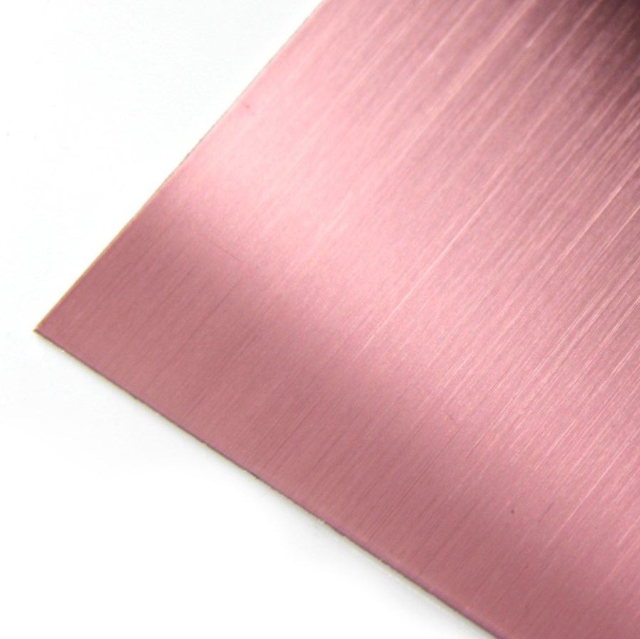 Розовый нержавеющий лист 0.5x1220x2440 мм AISI 201 ТУ